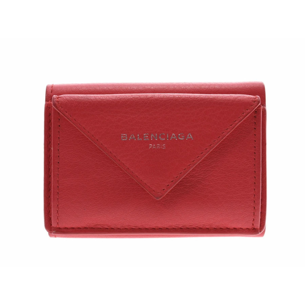 Balenciaga Paper Wallet Red Leather Card
